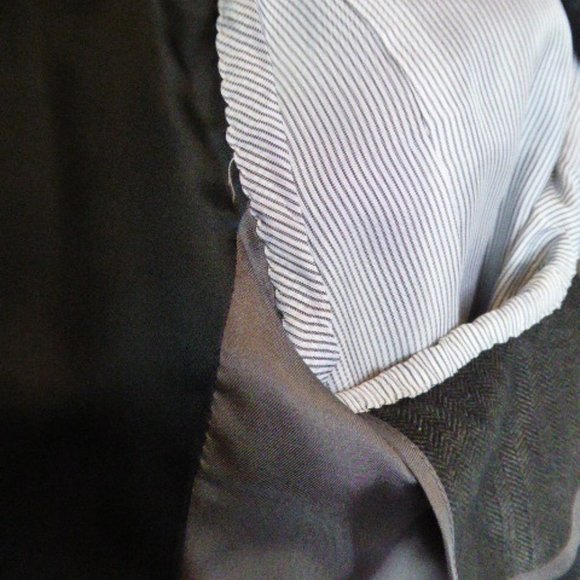 NEW THEORY SOLID Gray wool stretch two button Blazer jacket 44 - Picture 8 of 9